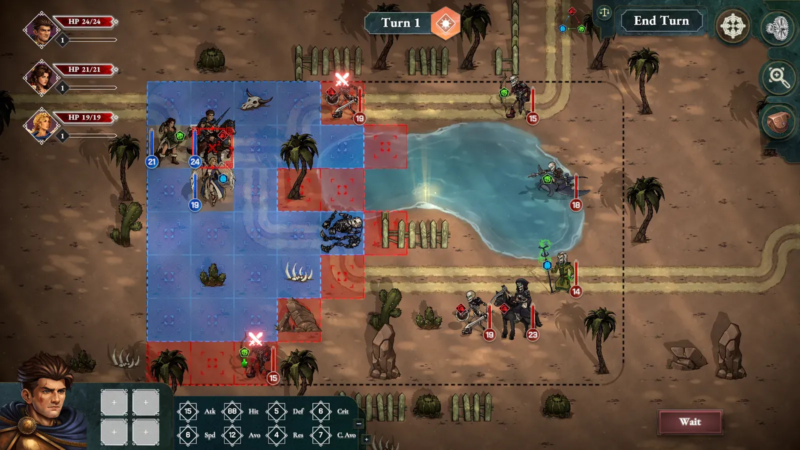 Grid-based strategy battle